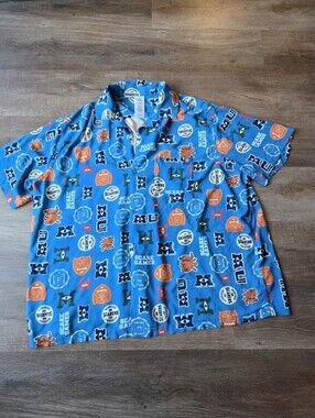 2024 Disney Parks Monsters University Camp Shirt Mens Button Up Down Shirt 3XL